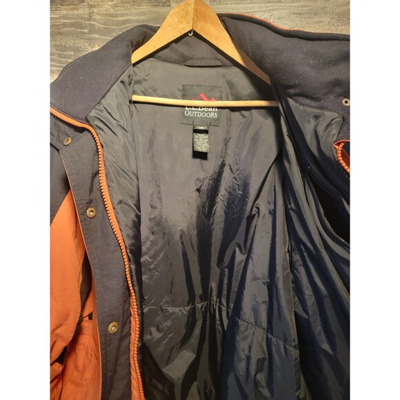 L L Bean Womens Orange/Black Ski Jacket Coat Parka Thinsulate Size Large - Picture 3 of 10